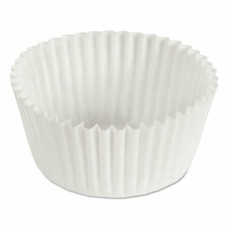 HOFFMASTER Fluted Bake Cups, 1 oz, 3.5 x 1.5 x 1, White, Paper, 10000PK 610011